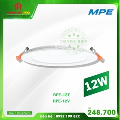 ĐÈN LED PANEL ÂM RPE-12W TRẮNG, VÀNG MPE