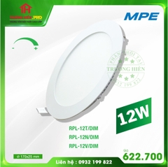 LED PANEL DIMMABLE 12W TRẮNG, VÀNG, TRUNG TÍNH MPE