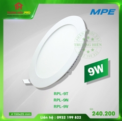 LED PANEL TRÒN RPL-9 TRẮNG, VÀNG, TRUNG TÍNH MPE