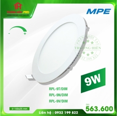 LED PANEL DIMMABLE 9W TRẮNG, VÀNG, TRUNG TÍNH MPE