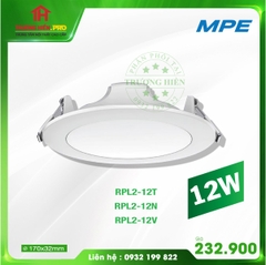 ĐÈN LED PANEL ÂM TRẦN RPL2-12W MPE