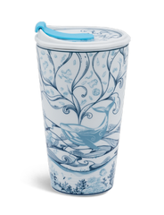 Ly sứ dưỡng sinh 0.48 L (K1) + nắp ống hút - Biển xanh