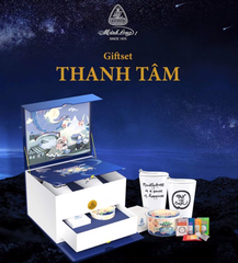 Combo Thanh Tâm (Ly sứ dưỡng sinh + Hộp dưỡng sinh tròn + Hộp trà)