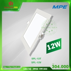 LED PANEL VUÔNG ÂM SPL-12 TRẮNG, VÀNG MPE