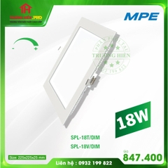 LED PANEL VUÔNG ÂM DIMMER 18W TRẮNG, VÀNG MPE