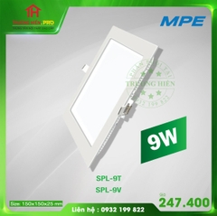 LED PANEL VUÔNG ÂM SPL-9 TRẮNG, VÀNG MPE