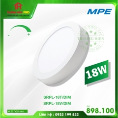 LED PANEL TRÒN NỔI DIMMER 18W TRẮNG, VÀNG MPE