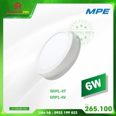 LED PANEL TRÒN NỔI SRPL-6W TRẮNG, VÀNG MPE