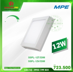 LED PANEL VUÔNG NỔI DIMMER 12W TRẮNG, VÀNG MPE
