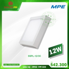 ĐÈN LED PANEL ỐP TRẦN NỔI VUÔNG 3 MÀU 12W SSPL-12W MPE