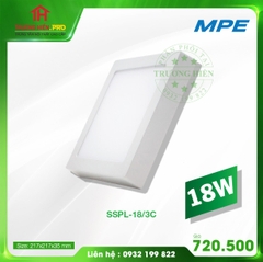 ĐÈN LED PANEL ỐP TRẦN NỔI VUÔNG 3 MÀU 18W SSPL-18W MPE