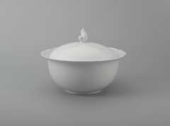 Thố Minh Long 11.4 cm + nắp Mẫu Đơn Trắng