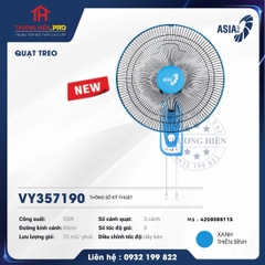 QUẠT TREO ASIA VY357190 MÀU XANH THIÊN BÌNH