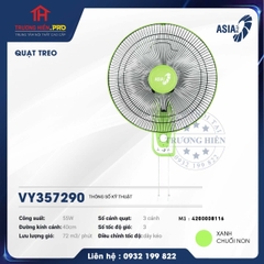  QUẠT TREO ASIA VY357290  MÀU XANH CHUỐI NON