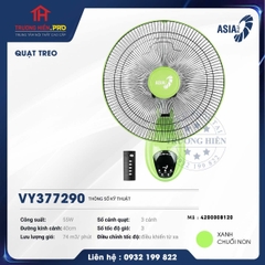  QUẠT TREO ASIA VY377290 MÀU XANH CHUỐI NON 