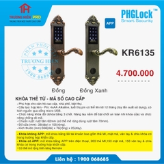 KHOÁ THẺ TỪ - MÃ SỐ CAO CẤP PHGLOCK KR6135