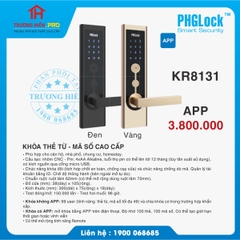 KHOÁ THẺ TỪ - MÃ SỐ CAO CẤP PHGLOCK KR8131 VÀNG APP