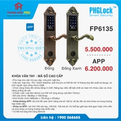 KHOÁ VÂN TAY - MÃ SỐ CAO CẤP PHGLOCK FP6135 APP