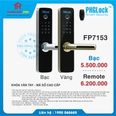 KHOÁ VÂN TAY - MÃ SỐ CAO CẤP PHGLOCK FP7153 BẠC REMOTE