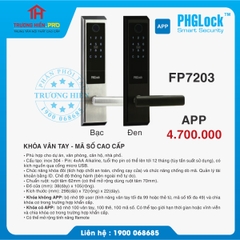 KHOÁ VÂN TAY - MÃ SỐ CAO CẤP PHGLOCK FP7203 APP