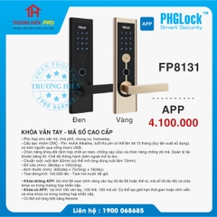 KHOÁ VÂN TAY - MÃ SỐ CAO CẤP PHGLOCK FP8131 ĐEN APP