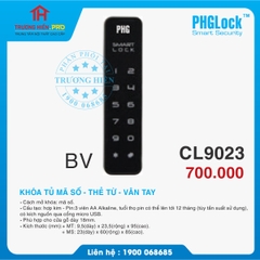 KHOÁ TỦ MÃ SỐ - THẺ TỪ - VÂN TAY PHGLOCK CL9023