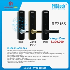 KHOÁ KHÁCH SẠN PHGLOCK RF7155 VÀNG - ĐEN