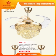 QUẠT TRẦN ĐÈN VIFAN CEILING VIFA 22