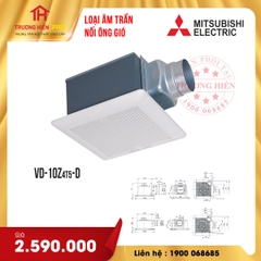 QUẠT ÂM TRẦN NỐI ỐNG GIÓ MITSUBISHI  VD-10Z4T5-D