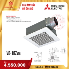 QUẠT ÂM TRẦN NỐI ỐNG GIÓ MITSUBISHI VD-18Z4T5