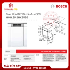 MÁY RỬA BÁT BÁN ÂM BOSCH SPI2HKS59E