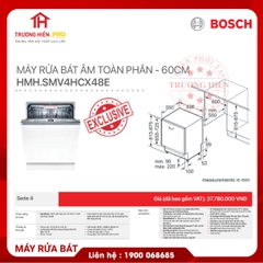 MÁY RỬA BÁT ÂM TOÀN PHẦN BOSCH SMV4HCX48E