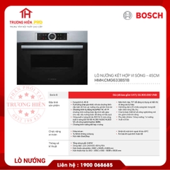 LÒ NƯỚNG KẾT HỢP VI SÓNG BOSCH CMG633BS1B