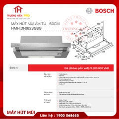 MÁY HÚT MÙI ÂM TỦ BOSCH DHI623GSG