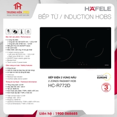 BẾP ĐIỆN 2 VÙNG NẤU HAFELE HC-R772D