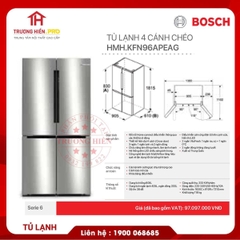 TỦ LẠNH 4 CÁNH CHÉO BOSCH KFN96APEAG