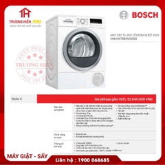 MÁY SẤY TỤ HƠI VỚI BƠM NHIỆT BOSCH WTR85V00SG