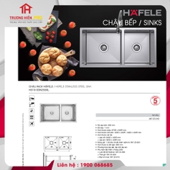 CHẬU INOX HAFELE HS19-SSN2S90L