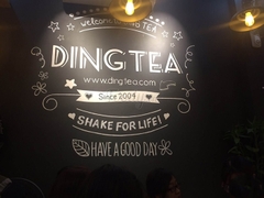 vẽ tranh tường quán trà sữa ding tea