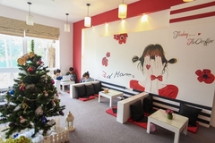 Vẽ tranh tường cafe hiện đại