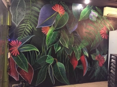 Vẽ tranh tường cafe phong cách vintage