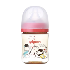 Bình sữa Pigeon PPSU Plus WN3 Nhật Bản in hình 160ml