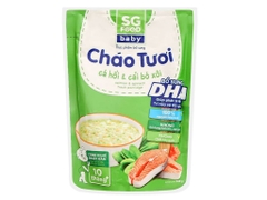 Cháo tươi cá hồi và cải bó xôi SG Food Baby gói 240g