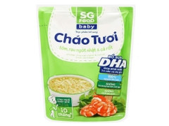 Cháo tươi SG Food Baby tôm, rau ngót Nhật và cà rốt gói 240g