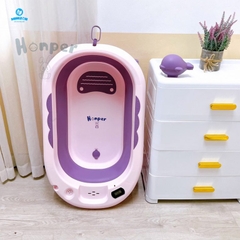 Chậu tắm gấp gọn Honper HP-109 kèm phao có nhiệt kế