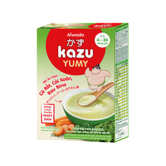 Bột ăn dặm Aiwado Kazu Yumy cà rốt, cải xoăn 200g