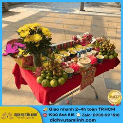 Mâm Cúng Cô Hồn Chay Thịnh Soạn – Trang Nghiêm, Đầy Đủ