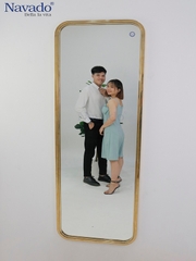 Gương toàn thân inox bản hộp mạ vàng PVD ( phiên bản mới )