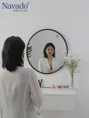 Gương vành thép màu tím sơn tĩnh điện độc đáo