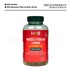 H&B Omega3 1200mg with Vitamin D3 120v